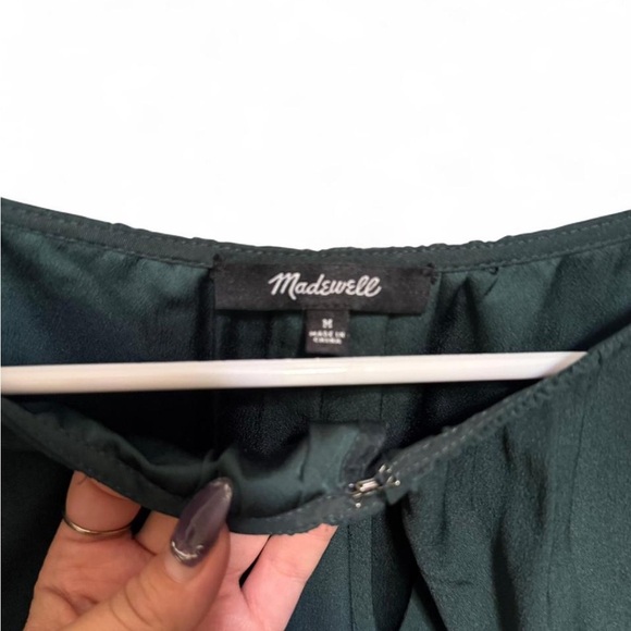 Madewell Smokey Green Stanza Ruffle-Hem Top medium - Picture 3 of 8